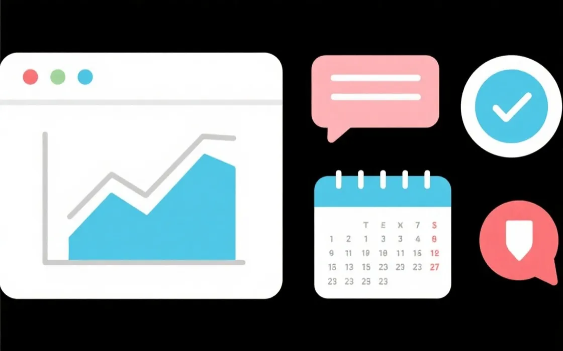 数据仪表盘与日历示意图